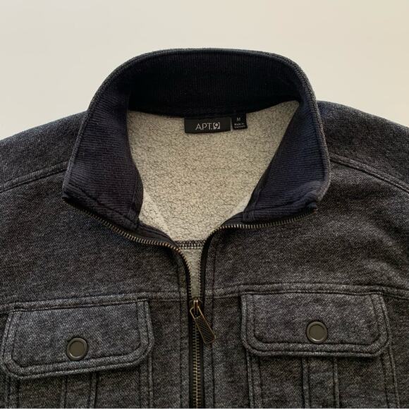 Apt. 9 Men’s Heather Gray Zip Up Sweater Medium - Picture 2 of 7